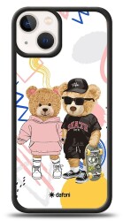 Dafoni Art iPhone 13 Mini Fun Couple Teddy Kılıf - 1