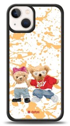 Dafoni Art iPhone 13 Mini Style Couple Teddy Kılıf - 1