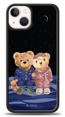 Dafoni Art iPhone 13 Mini Under The Stars Teddy Bears Kılıf - 1