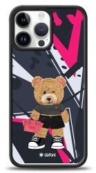 Dafoni Art iPhone 13 Pro Max Rock And Roll Teddy Bear Kılıf - 1