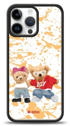 Dafoni Art iPhone 13 Pro Max Style Couple Teddy Kılıf - 1