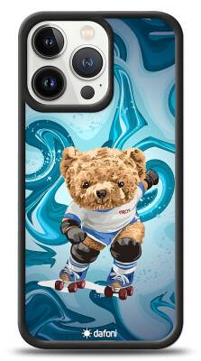 Dafoni Art iPhone 13 Pro Skating Teddy Bear Kılıf - 1