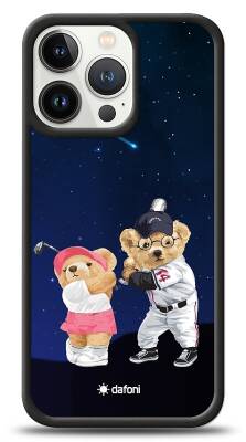 Dafoni Art iPhone 13 Pro Sporty Couple Teddy Kılıf - 1