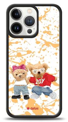 Dafoni Art iPhone 13 Pro Style Couple Teddy Kılıf - 1