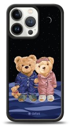 Dafoni Art iPhone 13 Pro Under The Stars Teddy Bears Kılıf - 1