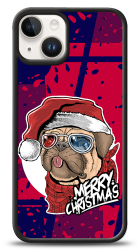 Dafoni Art iPhone 14 Christmas Pug Kılıf - 1