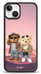 Dafoni Art iPhone 14 Cool Couple Teddy Kılıf - 1