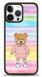 Dafoni Art iPhone 14 Pro Max Chic Teddy Bear Kılıf - 1