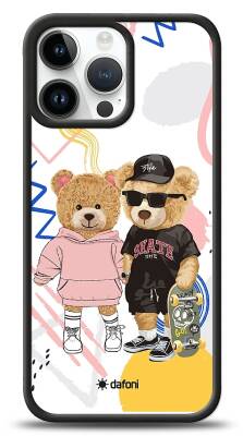 Dafoni Art iPhone 14 Pro Max Fun Couple Teddy Kılıf - 1