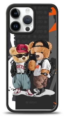 Dafoni Art iPhone 14 Pro Max Icon Couple Teddy Kılıf - 1