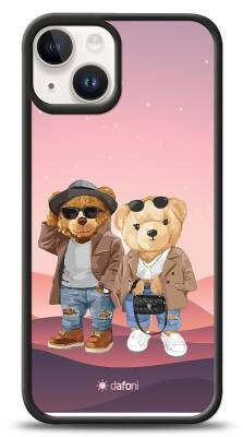 Dafoni Art iPhone 15 Cool Couple Teddy Kılıf - 1