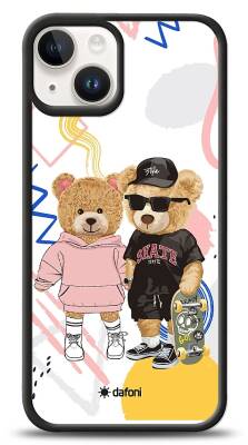 Dafoni Art iPhone 15 Fun Couple Teddy Kılıf - 1