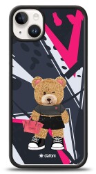 Dafoni Art iPhone 15 Plus Rock And Roll Teddy Bear Kılıf - 1