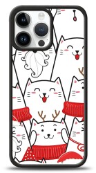 Dafoni Art iPhone 15 Pro Max New Year Cats Kılıf - 1