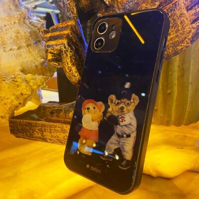 Dafoni Art iPhone 15 Pro Max Sporty Couple Teddy Kılıf - 3