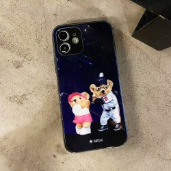 Dafoni Art iPhone 15 Pro Sporty Couple Teddy Kılıf - 5