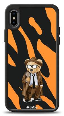 Dafoni Art iPhone X Detective Teddy Bear Kılıf - 1