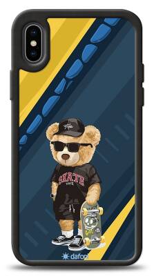 Dafoni Art iPhone X Skate Bear Kılıf - 1