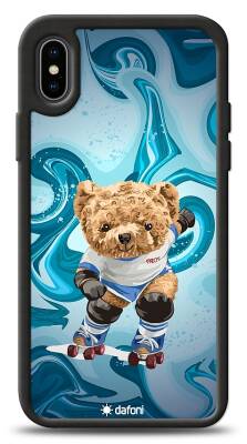 Dafoni Art iPhone X Skating Teddy Bear Kılıf - 1