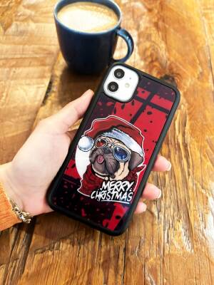 Dafoni Art iPhone XS Christmas Pug Kılıf - 3