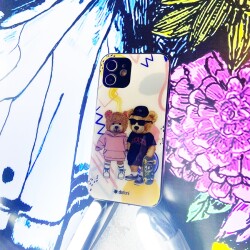 Dafoni Art iPhone XS Fun Couple Teddy Kılıf - 3