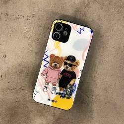 Dafoni Art iPhone XS Fun Couple Teddy Kılıf - 4