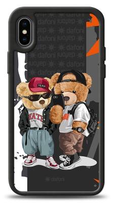 Dafoni Art iPhone XS Icon Couple Teddy Kılıf - 1