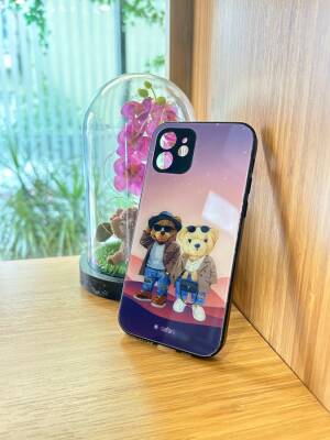 Dafoni Art iPhone XS Max Cool Couple Teddy Kılıf - 3