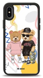 Dafoni Art iPhone XS Max Fun Couple Teddy Kılıf - 1