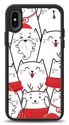 Dafoni Art iPhone XS Max New Year Cats Kılıf - 1