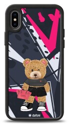 Dafoni Art iPhone XS Max Rock And Roll Teddy Bear Kılıf - 1