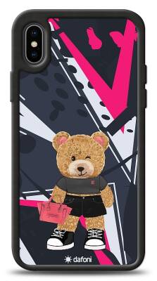 Dafoni Art iPhone XS Max Rock And Roll Teddy Bear Kılıf - 1