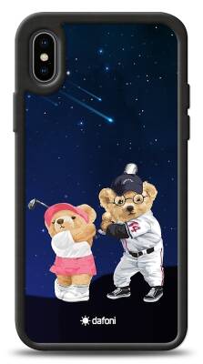 Dafoni Art iPhone XS Max Sporty Couple Teddy Kılıf - 1