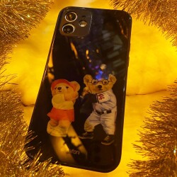 Dafoni Art iPhone XS Max Sporty Couple Teddy Kılıf - 3