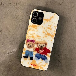 Dafoni Art iPhone XS Max Style Couple Teddy Kılıf - 4