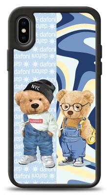 Dafoni Art iPhone XS Max Summer Couple Teddy Kılıf - 1