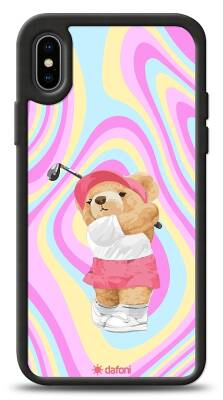 Dafoni Art iPhone XS Max Tennis Girl Bear Kılıf - 1