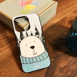 Dafoni Art iPhone XS Snow Bear Kılıf - 5