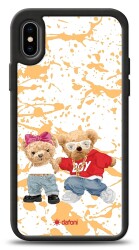 Dafoni Art iPhone XS Style Couple Teddy Kılıf - 1