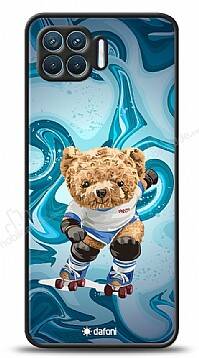 Dafoni Art Oppo Reno4 Lite Skating Teddy Bear Kılıf - 1