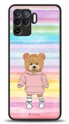 Dafoni Art Oppo Reno5 Lite Chic Teddy Bear Kılıf - 1