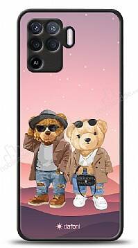 Dafoni Art Oppo Reno5 Lite Cool Couple Teddy Kılıf - 1