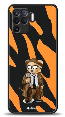 Dafoni Art Oppo Reno5 Lite Detective Teddy Bear Kılıf - 1