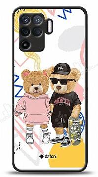 Dafoni Art Oppo Reno5 Lite Fun Couple Teddy Kılıf - 1