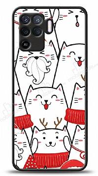 Dafoni Art Oppo Reno5 Lite New Year Cats Kılıf - 1