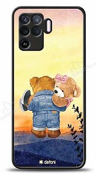 Dafoni Art Oppo Reno5 Lite Sunset Teddy Bears Kılıf - 1