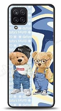 Dafoni Art Samsung Galaxy A12 Summer Couple Teddy Kılıf - 1