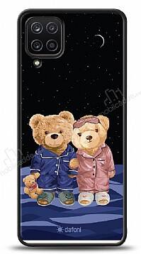 Dafoni Art Samsung Galaxy A12 Under The Stars Teddy Bears Kılıf - 1