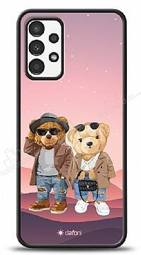 Dafoni Art Samsung Galaxy A13 Cool Couple Teddy Kılıf - 1