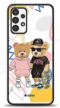 Dafoni Art Samsung Galaxy A13 Fun Couple Teddy Kılıf - 1